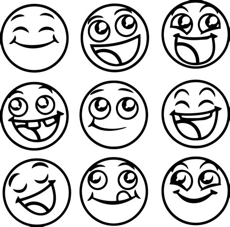 Free Printable Emoji Faces Emoji Coloring Pages