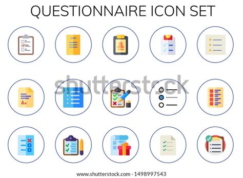 Questionnaire Icon Set 15 Flat Questionnaire Stock Vector (Royalty Free) 1498997543 | Shutterstock