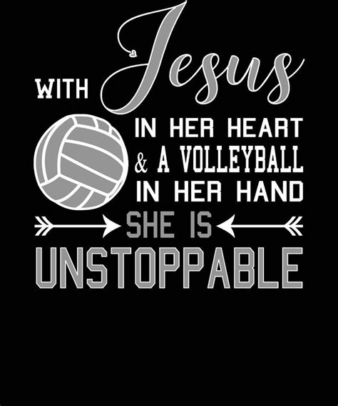 Christian Volleyball Shirt With Jesus in Her Heart and a | Etsy | Volleyball quotes, Volleyball ...