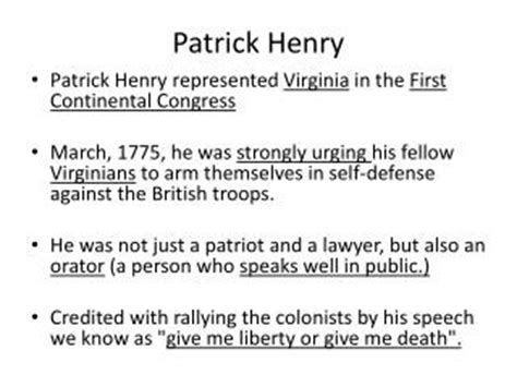 PPT - Patrick Henry Speech to the Virginia Convention PowerPoint Presentation - ID:1096893