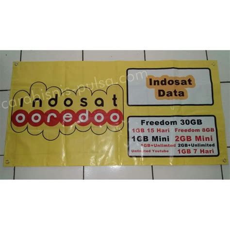 Jual Order Langsung Spanduk Banner Kuota Indosat Promosi Berkualitas | Shopee Indonesia