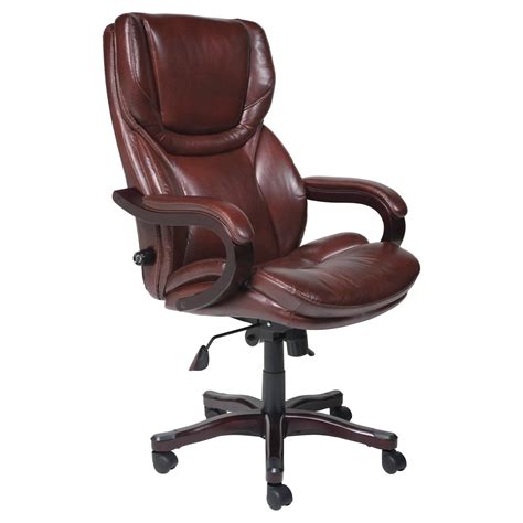 Serta Executive Big & Tall Bonded Leather Office Chair, Brown - Walmart ...