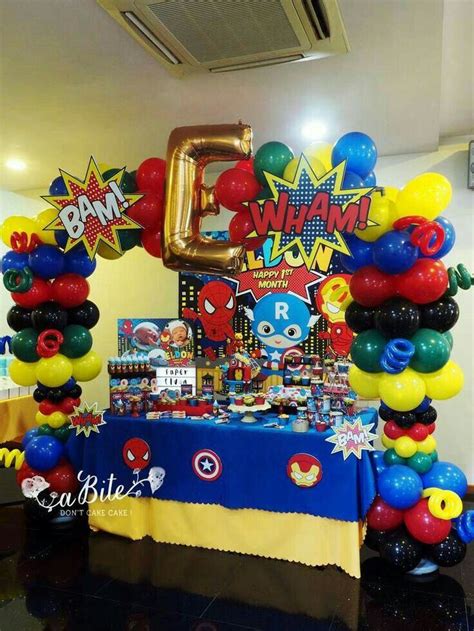 Pin by Sandy Pacheco on Josiah's 1st Birthday | Marvel birthday party ...