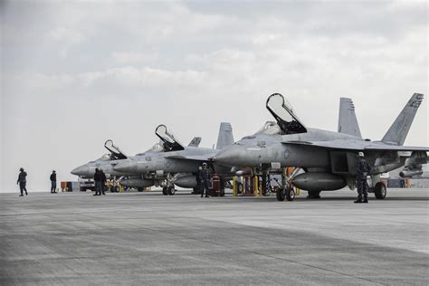 Initial Japan-Based CVW-5 Jet Squadrons Fly-in to MCAS Iwakuni