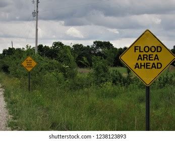 Flood Warning Signs Stock Photo 1238123893 | Shutterstock