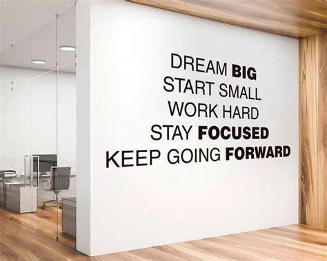 Dream Big, Workplace Decor, Office Decor, Corporate, Office Decor Quote ...