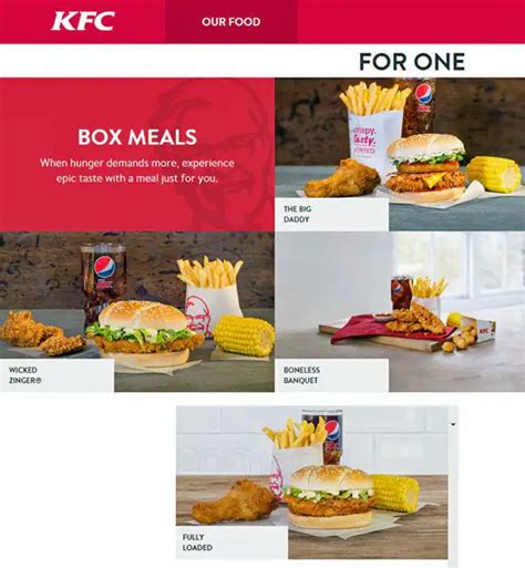 Menu at KFC fast food, Edinburgh, Kinnaird Retail Park