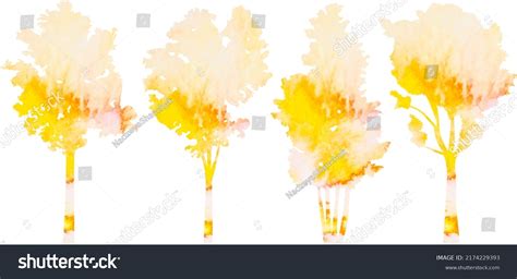 Trees Watercolor Silhouette Isolated Vector Stock Vector (Royalty Free) 2174229393 | Shutterstock