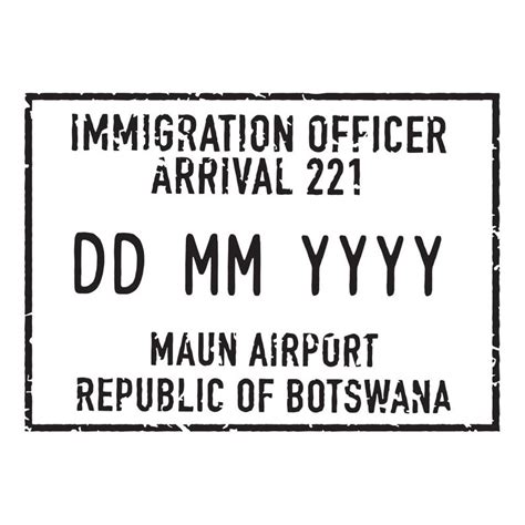 Botswana Passport Stamp Decal - Etsy