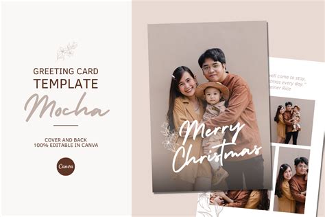 Christmas GREETING CARD CANVA TEMPLATE Graphic by The Little Lily Studio · Creative Fabrica