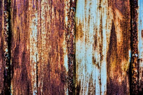 Rust Color on the Steel Door Stock Photo - Image of pattern, texture ...