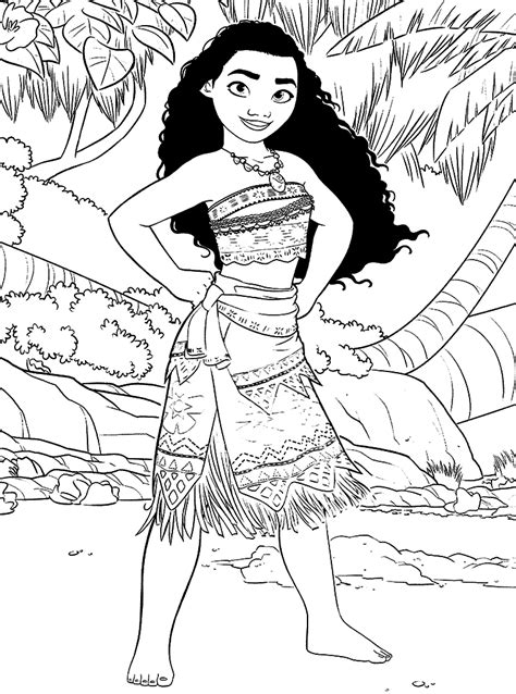 47 Moana Coloring Page Free | Gincoo Merahmf