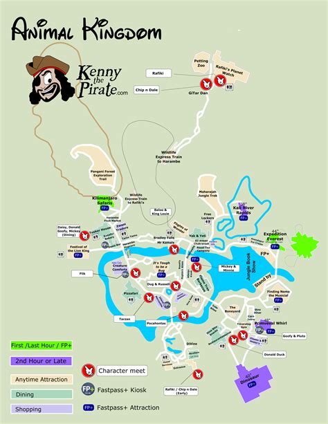 Kenny The Pirate's Character Locator Maps | Animal kingdom map, Animal ...