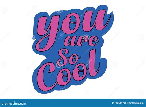 Vector Cartoon Illustration of You are so Cool Text Stock Illustration - Illustration of icons ...