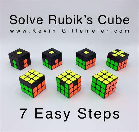 Solve Rubik's Cube 7 Easy Steps #3yoBeginnerMethod | Rubiks cube, Solving a rubix cube, Rubiks ...