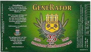 Drink Label: Generator 25 jaar amateur bierbrouwers (De 3 Horne, NetherlandsCol:NL-BEER-003952