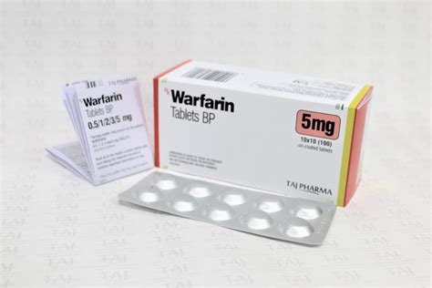 Warfarin Tablets 5mg Manufacturers, Suppliers & Exporters India – Taj Pharma {GMP Approved ...