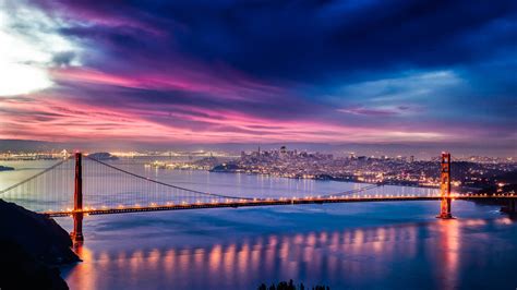 Download wallpaper: Skyfire over San Francisco Bay Bridge 1920x1080