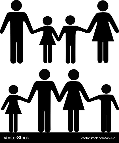 Family holding hands Royalty Free Vector Image