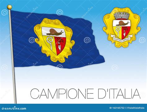 Campione D`Italia Municipality Flag, Italian Enclave in Switzerland ...