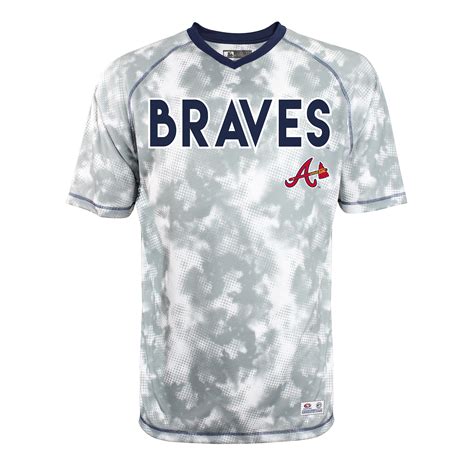 MLB Men’s Atlanta Braves V-Neck Mesh Jersey