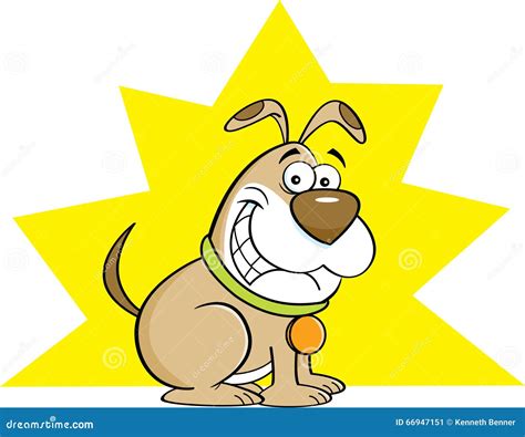 Cartoon Smiling Dog. Stock Vector - Image: 66947151