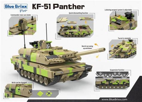 BlueBrixx - Sets - 105540 - Battle Tank Panther KF51