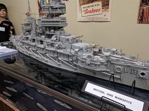 The Warspite (model ship at Wichita Falls Museum) : r/WorldOfWarships