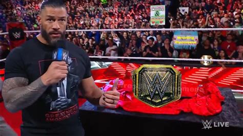 Roman Reigns Reveal New Undisputed WWE Universal Championship Raw 2023 ...