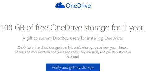 Current Dropbox Users Eligible For 100GB of Free OneDrive Storage ...