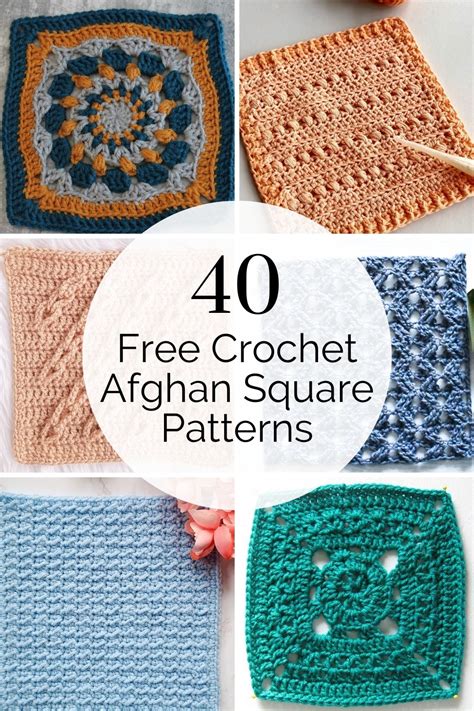 40 Crochet Afghan Squares | Crochet Your Own Friendship Blanket