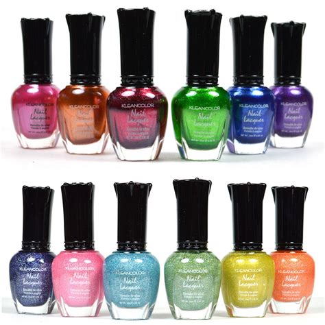 12 NEW PCS KLEANCOLOR FULL SIZE 6 METALLIC+ 6 HOLO SET NAIL POLISH LACQUER - Walmart.com ...