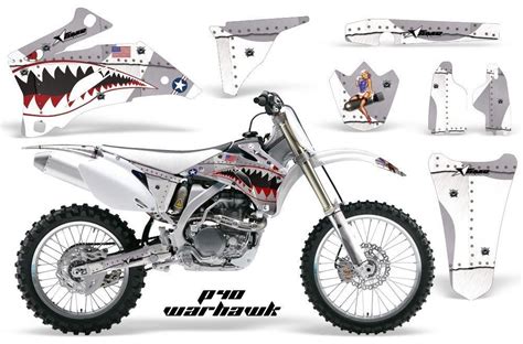 Dirt Bike Graphics Kit Decal Wrap For Yamaha YZ250F YZ450F 2006-2009 WARHAWK WHT - Decals, Emblems