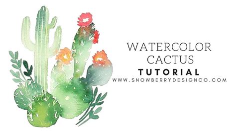 How to Paint Watercolor Cacti | Beginner Tutorial - YouTube