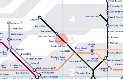 Brent Cross station map - London Underground Tube