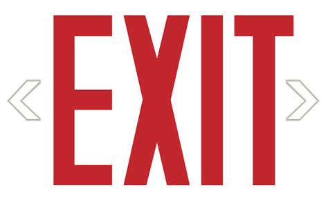 Free Exit Sign PNG HD Download