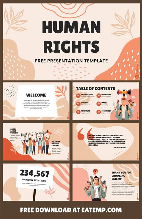 Human Rights PPT Presentation Template - EaTemp