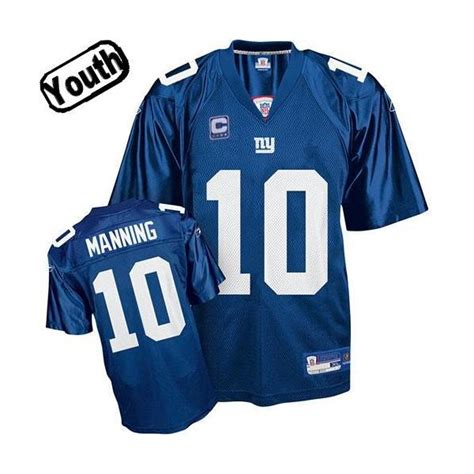 Eli Manning Youth Football Jersey -#10 NY-G Youth Jersey(Blue)