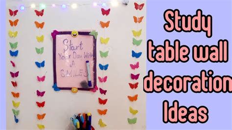 Diy Study Table Wall Decoration Ideas | 2 easy decors | Paper craft ...