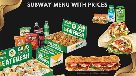 Subway Menu With Prices 2024 (USA) - October