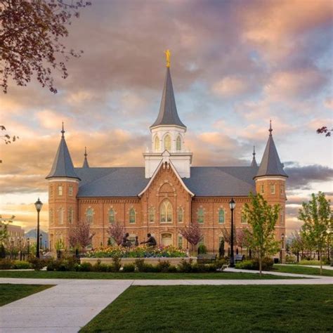 Provo City Center Temple Front Sunset - LDS Temple Pictures