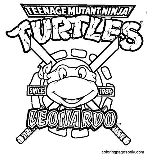 Ninja Turtles Names Coloring Pages