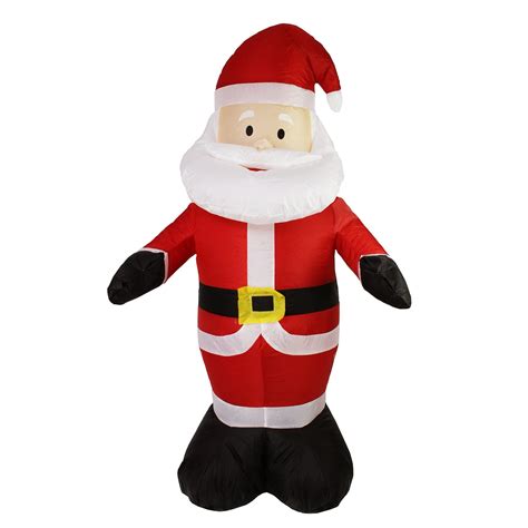 4' Inflatable Lighted Santa Claus Christmas Outdoor Decoration ...