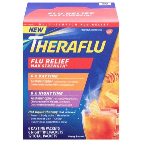 Theraflu Max Strength Honey Lemon Flu Relief Packets, 12 ct - Harris Teeter