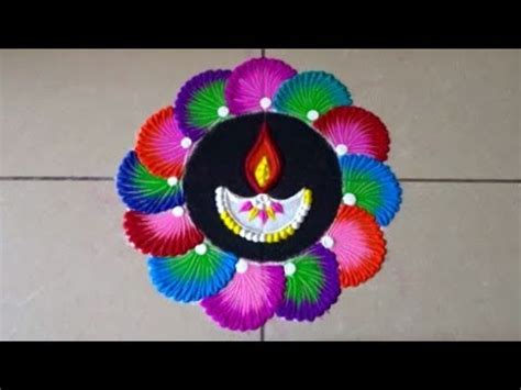 Easy Rangoli Designs Diya