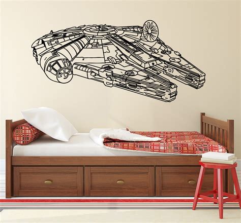 Star Wars Wall Decals Millennium Falcon Vinyl Sticker Decal - Etsy