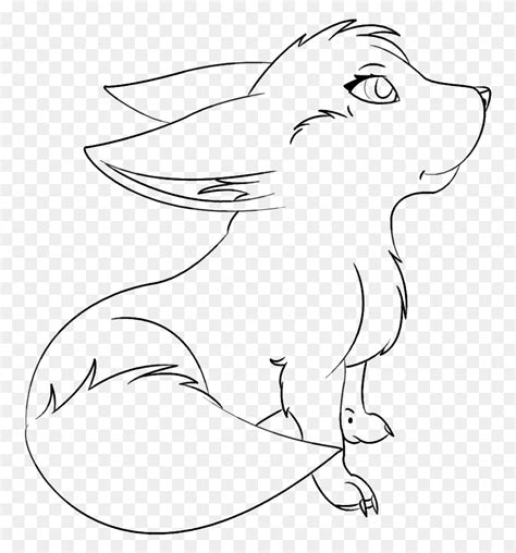 Fennec Fox Lineart Coloring, Gray, World Of Warcraft HD PNG Download - FlyClipart