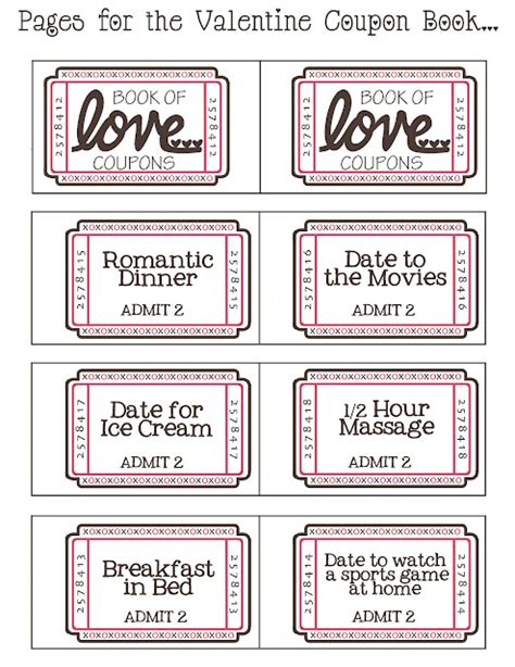 Free Love Coupon Printable Book - 24/7 Moms