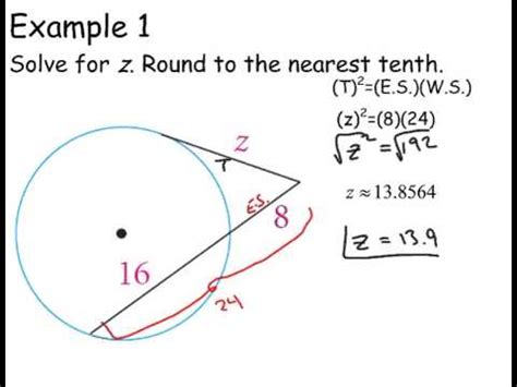 Circle segments III (Tangent-secant theorem) - YouTube