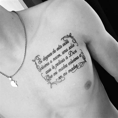 24+ Script Tattoos On Chest | BarinderMargaux